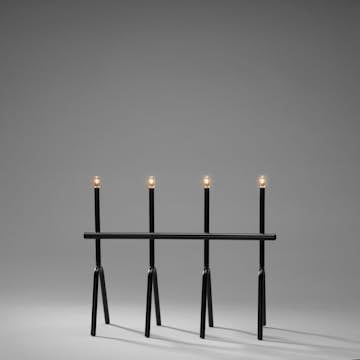 Elljusstake Gnosjö Konstsmide Metall Svart 4 LED