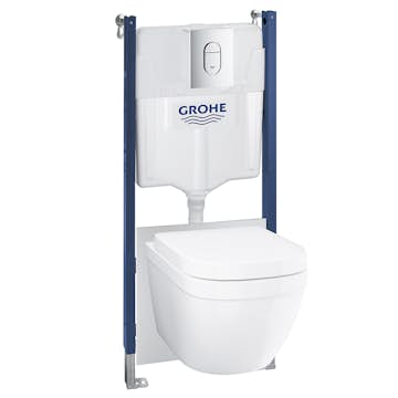 Vägghängd Toalettstol GROHE Solido Euro Ceramic 5-i-1 Komplett Vit Porslin