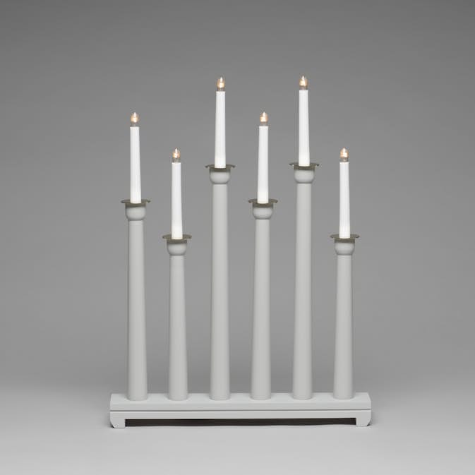 Adventsljusstake Gnosjö Konstsmide 6L Trä Mässing