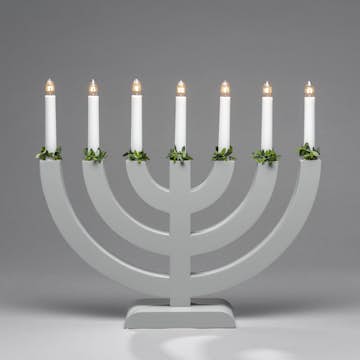 Adventsljusstake Gnosjö Konstsmide 7L Båge med Grönt