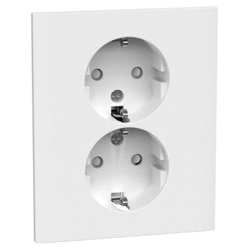 Vägguttag Gelia 2-vägs Infälld Jordat