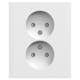 Vägguttag Gelia 2-vägs Infälld