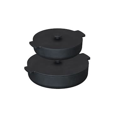 Gjutjärnsset OFYR Svarta Gjutgärnspannor 21/26 cm 2-pack