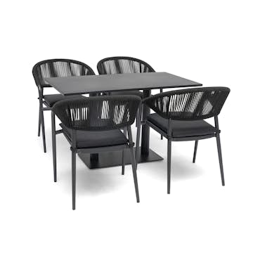 Caféset Hillerstorp Näsby med 4 st Ekeryd Trädgårdstolar