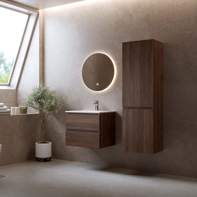 Sidoskåp Bathlife Eufori Valnöt