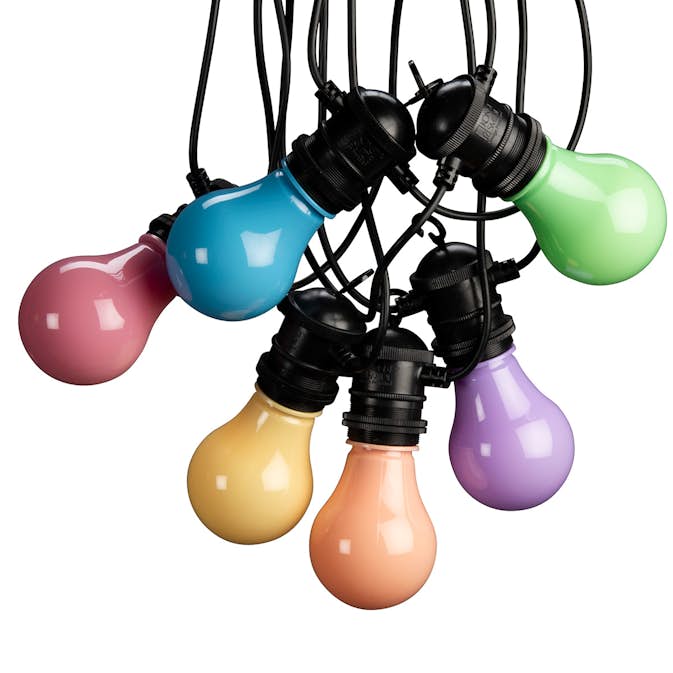 Ljusslinga Gnosjö Konstsmide E27 10 LED Flerfärgad/Pastell