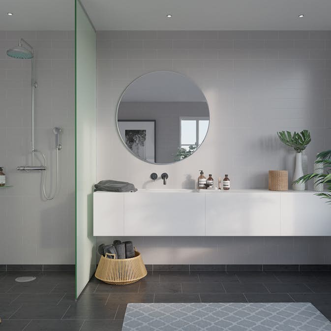 Våtrumsskiva Fibo White 2094-M74 S