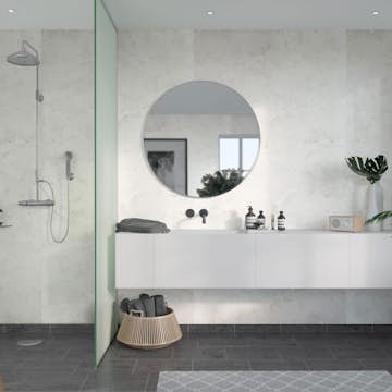 Våtrumsskiva Fibo White Marble 2273-M00 S