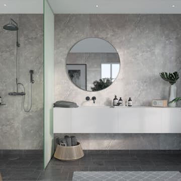 Våtrumsskiva Fibo Silver Grey Marble 2279-M00S