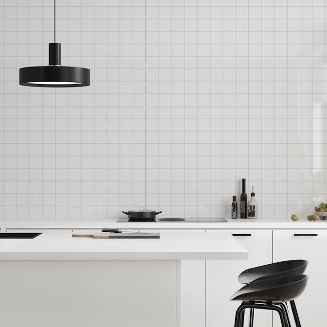 Stänkskyddsskiva Fibo Denver White 3091 M1010-HG