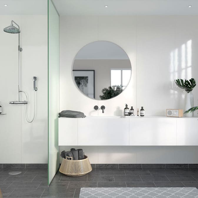 Våtrumsskiva Fibo Denver White 3091-M10 HG