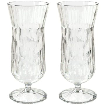 Club No. 17 Drinkglas Plast 400 ml Crystal Clear 2-pack