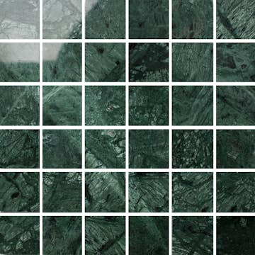 Marmor Arredo Verde Guatemala Grön Polished 5x5 cm