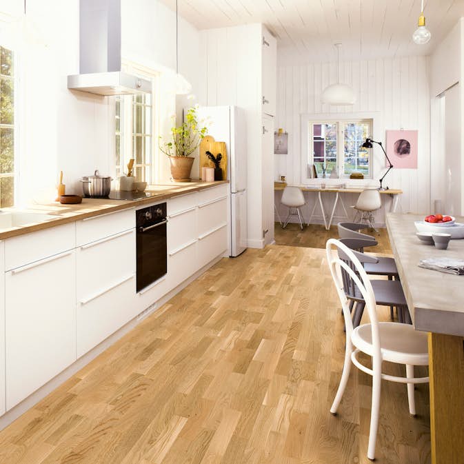 Parkettgolv Boen Finale Ek, Mattlackat 3-Stav med Klickfog