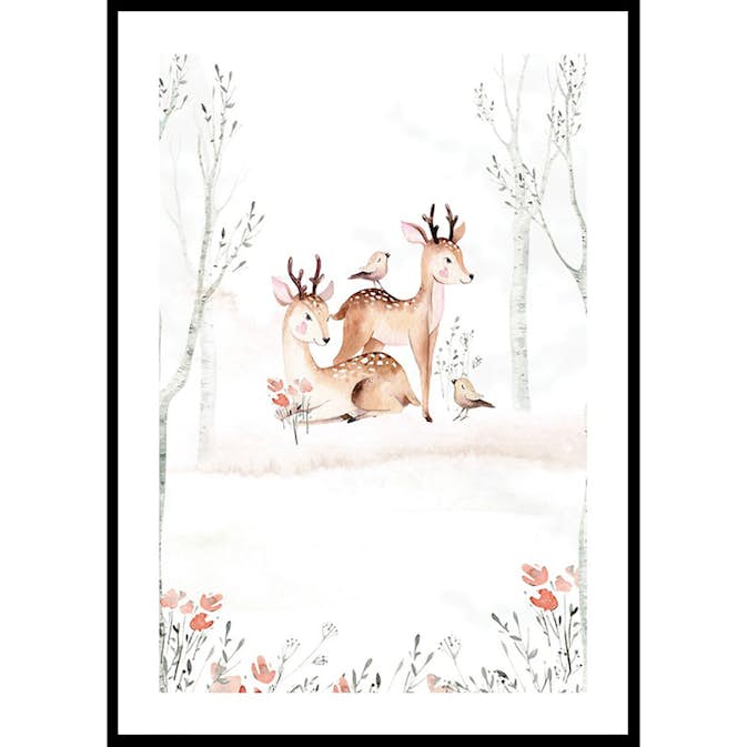 Poster Gallerix Forest Deer