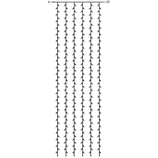 Ljusgardin Star Trading Extra System LED 204L