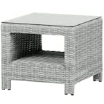 Sidobord VILA Vinga Utomhusbord i Rotting med Glasbordsskiva