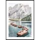 Poster Gallerix Boats At Braies Lake