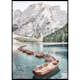 Poster Gallerix Boats At Braies Lake