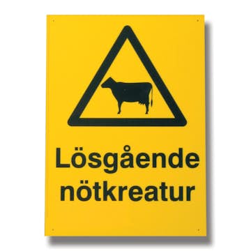 Skylt Willab Lösgående Nötkreatur