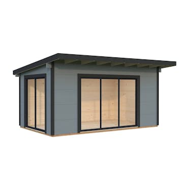 Trädgårdshus Palmako Grace 15,0 m2 (inv. 14,1 m2) med skjutpartier SlidePlus