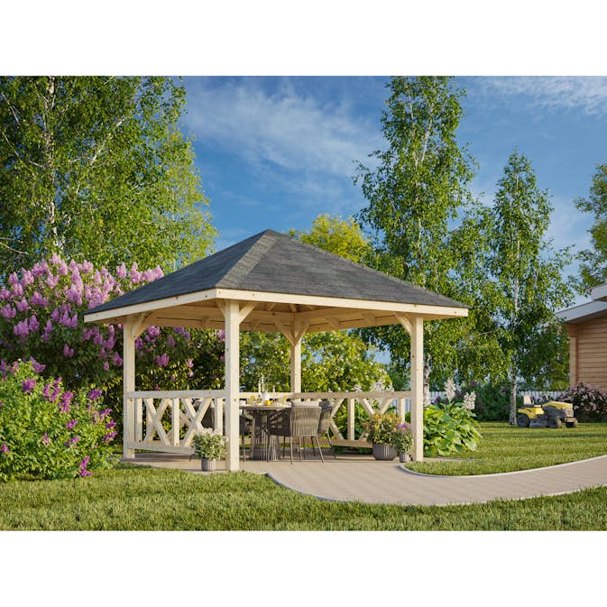 Stuga Palmako Bianca 8,3 m2 Set 1