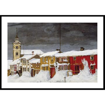 Poster Gallerix Gate i Roros By Harald Sohlberg