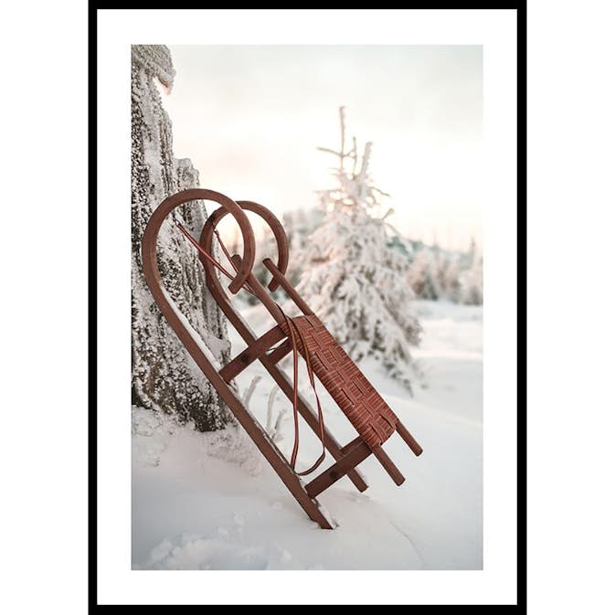 Poster Gallerix Red Christmas Sleigh