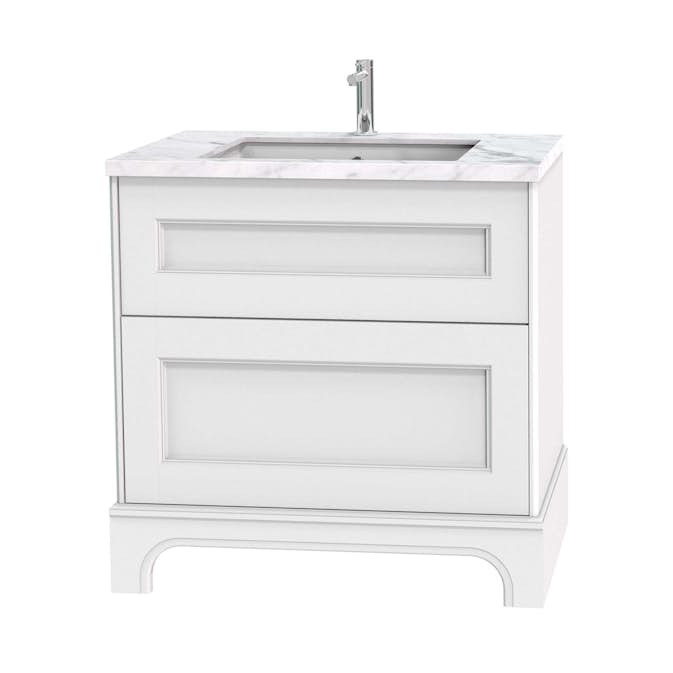 Tvättställsskåp Miller Badrum Kensington 80 med Lådor med Sockel för Bänkskiva