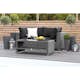 Loungegrupp Comfort Garden Bahamas Soffa 2-sits med Utebord m Hylla Utomhus