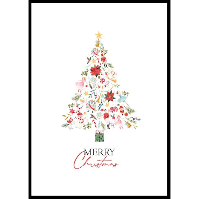Poster Gallerix Merry Christmas Tree