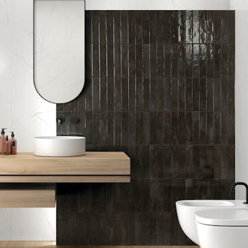 Kakel Arredo Raku Black Lava 6x27 cm