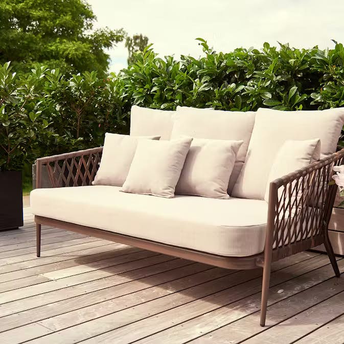 Loungesoffa Utomhus ENVY DESIGN Harvey i Aluminium/Rotting/Polyester med Dyna