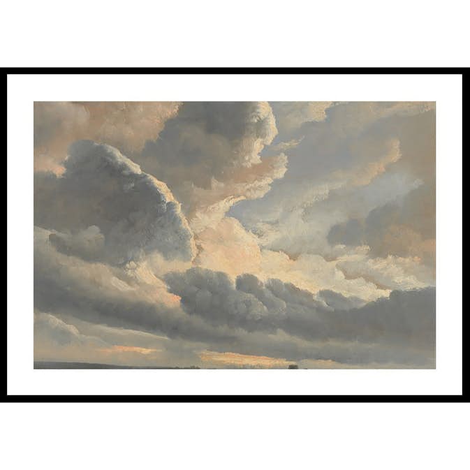 Poster Gallerix Study Of Clouds With A Sunset Near Rome By Simon Denis