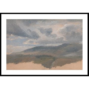 Poster Gallerix Landscape Study With Clouds By Emile Loubon