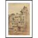Poster Gallerix Street Scene With Medieval Houses By Arnold W. Brunner