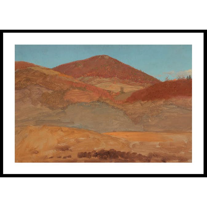 Poster Gallerix Drawing Hilly Landscape Autumn By Frederic Edwin Church