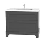 Tvättställsskåp Miller Badrum Kensington 100 med Lådor och Sockel för Heltäckande Tvättställ