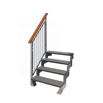 Trädgårdstrappa Dolle Gardentop Trimax med Nordic Räcke