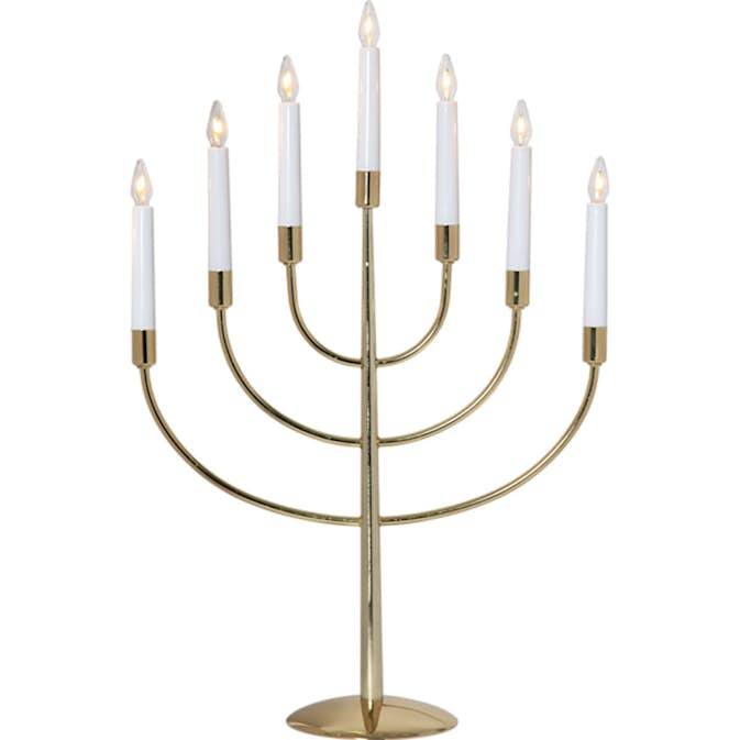 Adventsljusstake Star Trading Titus Mässingfärgad 7-Armad, 3-pack