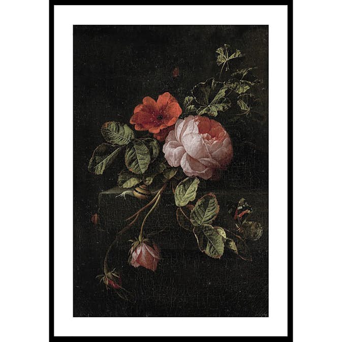 Poster Gallerix Stilleven Met Rozen By Elias Van Den Broeck