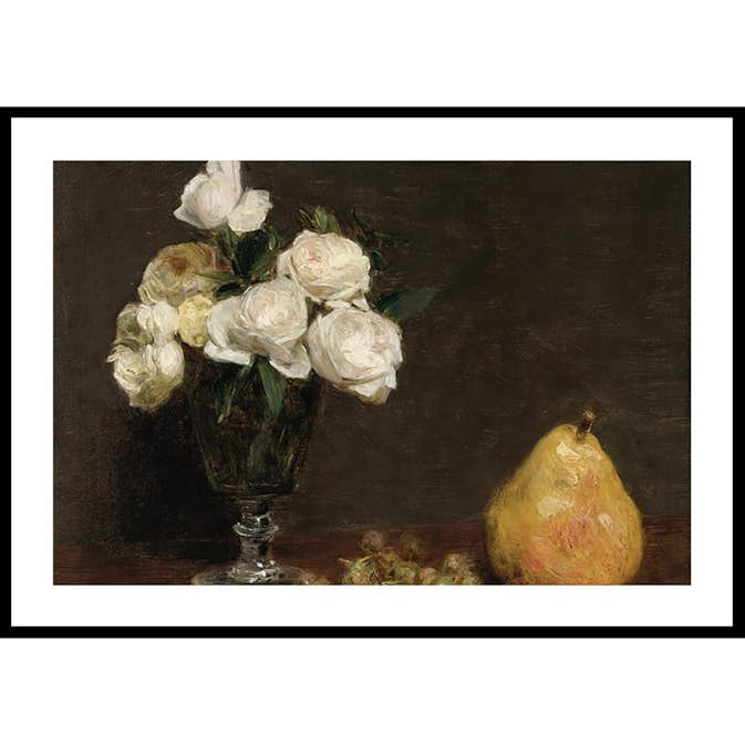 Poster Gallerix Still Life With Roses And Fruit By Henri Fantin-Latour