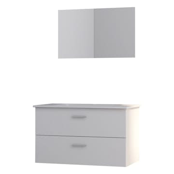 Tvättställsskåp Nortiq Bergamo med Tvättställ och Spegel