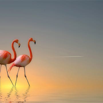 Tapet Idealdecor Flamingos 2