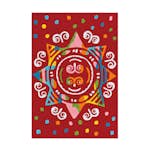 Barnmatta D-sign Port Potnon Date Röd Mandala