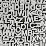 Tapet Idealdecor 3D Typography Letters Abc