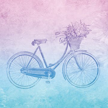 Tapet Idealdecor Groovy Vintage Bicycle