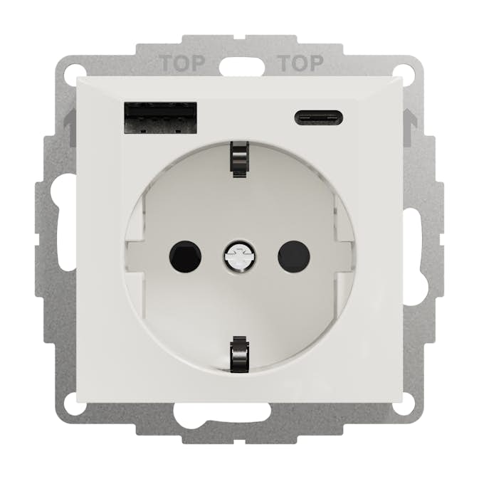 Ladduttag Elko Plus USB A+C 3A Schuco