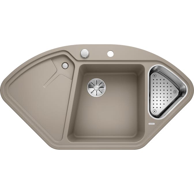 Hörndiskbänk Blanco Delta II InFino