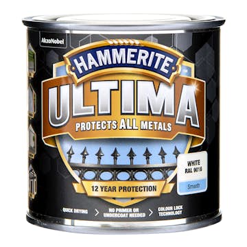 Rostskyddsfärg Hammerite Ultima Slätlack Vit 250ml